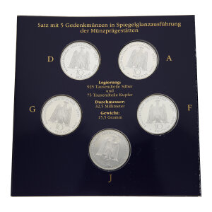 Silbermünzen Set "(Gustav) Albert Lortzing 1801...