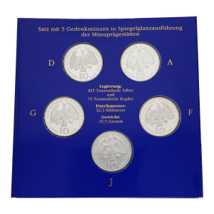 Silbermünzen Set "350 Jahre Westfälischer...