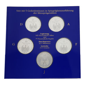 Silbermünzen Set "50 Jahre Deutsche Mark"...