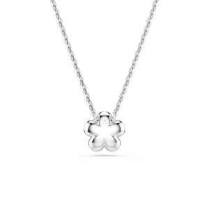 Ariana Grande x Swarovski Anhänger mit Kette 5755817 Rundschliff, Blume, Weiß, Rhodiniert