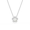 Ariana Grande x Swarovski Anhänger mit Kette 5755817 Rundschliff, Blume, Weiß, Rhodiniert