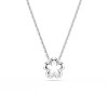 Ariana Grande x Swarovski Anhänger mit Kette 5755817 Rundschliff, Blume, Weiß, Rhodiniert