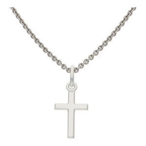 Kreuzanhänger 925 Silber Kette JL16-02-0853 abgekantet