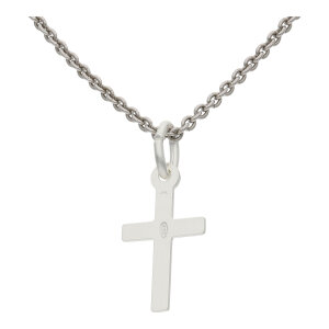 Kreuzanhänger 925 Silber Kette JL16-02-0853 abgekantet