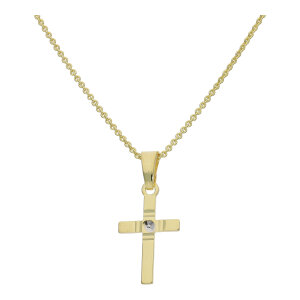 Kreuzanhänger Damen 925 Silber JL16-02-0869 gold...