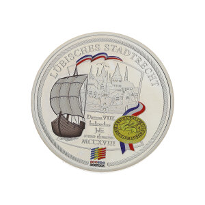 Silbermünze 14,66 Gramm Silber 333 Lübisches...