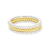 3-er Damenring 925 Silber JL16-07-0874 gold plattiert rhodiniert Zirkonia