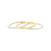 3-er Damenring 925 Silber JL16-07-0874 gold plattiert rhodiniert Zirkonia