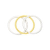 3-er Damenring 925 Silber JL16-07-0874 gold plattiert rhodiniert Zirkonia