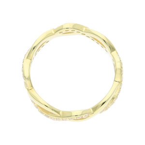 Gedrehter Damenring 925 Silber JL16-07-0879 gold...