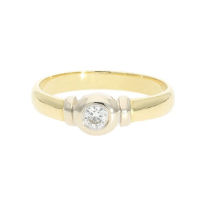 Diamantring Gold 750 massiv Brill. 0,14 carat Second Hand...