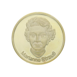 Silbermedaille vergoldet Marianne Strauß Feinsilber...