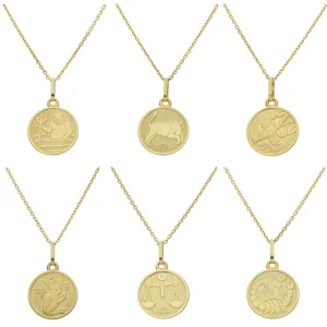 Sternzeichen Kettenanhänger Platte 333 Gold klein...