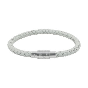 JOOP! Armband Herren 2100991 Edelstahl, Leder, Grau