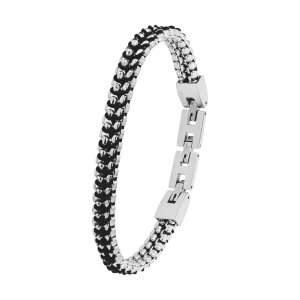 JOOP! Armband Herren 2100992 Edelstahl, Nylon, Schwarz