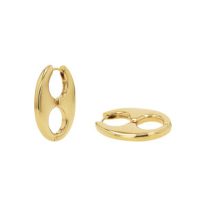JOOP! Damen Creolen Edelstahl, Goldplattiert 2100828