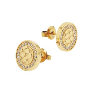 JOOP! Ohrstecker 2100963 Edelstahl, Gold plattiert, Zirkonia