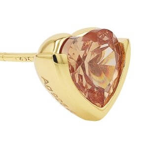 JOOP! Ohrstecker 2100960 Silber 925, Gold plattiert, Zirkonia, Herz, Beige