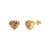 JOOP! Ohrstecker 2100960 Silber 925, Gold plattiert, Zirkonia, Herz, Beige