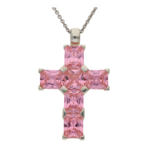 Thomas Sabo pink Kreuz Anhänger Silber 925 Second...