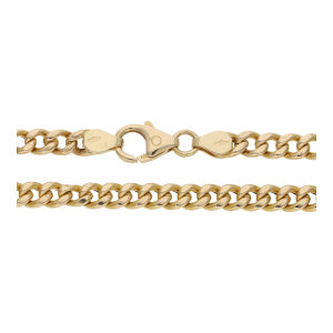 Goldkette 585 Panzer Halbmassiv Second Hand 25326311...