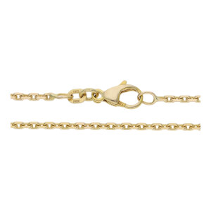 Goldkette FBM Anker Diamantiert massiv Gold 585 Second...