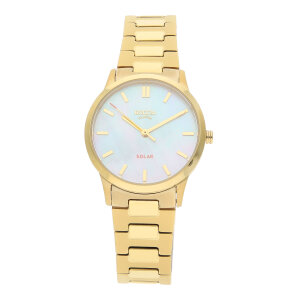 Boccia Uhr Damen Solar 3363-05 Titan, Gold plattiert,...