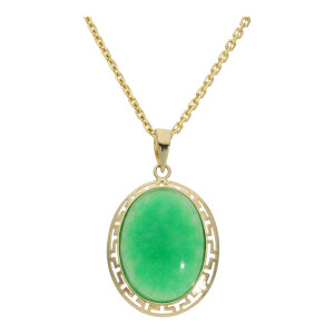 Ketten Anhänger Jade Gelbgold 585 Second Hand...