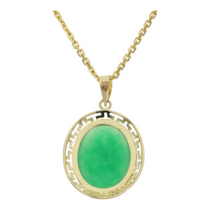 Ketten Anhänger Jade Gelbgold 585 Second Hand...