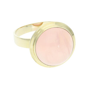 Rosenquarz Ring Gold 333 Handarbeit Second Hand 25326326...