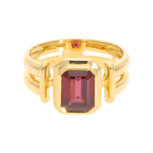 Goldring 750 Rosa Turmalin ca.2 Carat Second Hand...