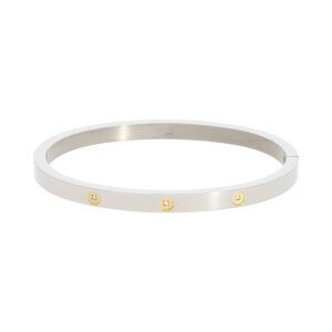 Boccia Armreif 03074-03 Titan, Gold plattiert, Diamant