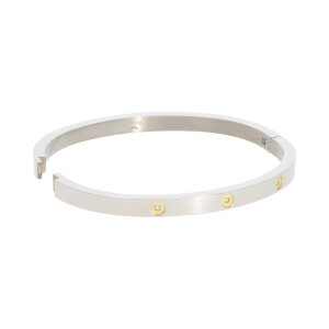 Boccia Armreif 03074-03 Titan, Gold plattiert, Diamant