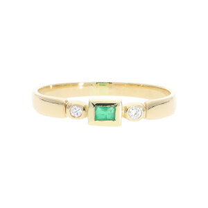 Goldring 585 Damen Smaragd Brillant Second Hand 25326333...