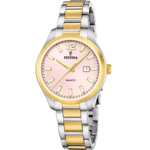 Festina Damen Uhr Bicolor, roségold Zifferblatt,...
