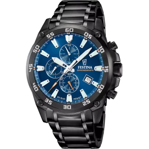 Festina Herrenuhr F20735/1 Chronograph, Blau, Schwarz,...