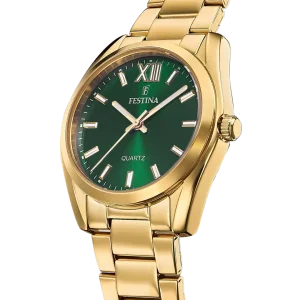 Festina Damen Uhr, Grünes Ziffernblatt, Quarz,...