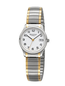 Regent Damenarmbanduhr F-1514 Edelstahl, Goldplattiert