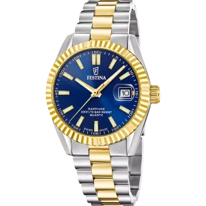 Festina Swiss Made Herren Uhr Classic Steel, Bicolor,...