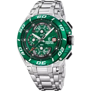 Festina Uhr Herren Chrono Bike F20754/5 Edelstahl, Grün