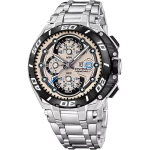 Festina Herrenuhr Chronobike F20754/2 Edelstahl, Braun