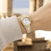 Festina Damenuhr Swiss Made Classic Steel F20088/1 Edelstahl, Gold plattiert, Bicolor, Perlmutt