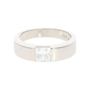 Diamantring 1 Carat Princess Cut TW/Si Weißgold 585...