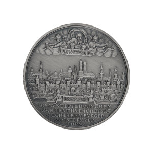 Silbermünze 20 Gramm Stadtansicht von München...