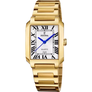 Festina Damenuhr On the Square F20680/1 Edelstahl, Gold...