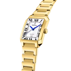 Festina Damenuhr On the Square F20680/1 Edelstahl, Gold...