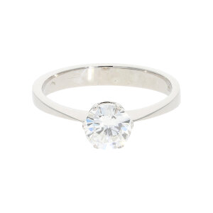 Diamantring Weißgold 585 Verlobungsring mit einen...