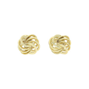 Gold Ohrstecker 585 massiv Knoten Second Hand 25326349...
