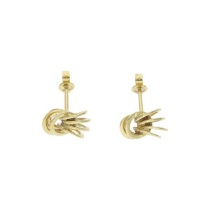 Gold Ohrstecker 585 massiv Knoten Second Hand 25326349...