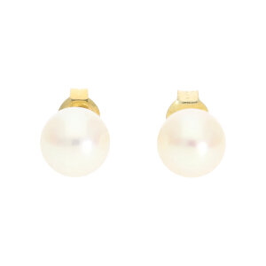 Ohrstecker Gold 585 Damen Akoya Zuchtperlen Second Hand...